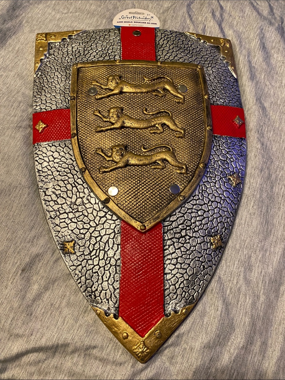 Great Pretenders Lion Shield Play Shield Knight Shield Medieval Prop NWT